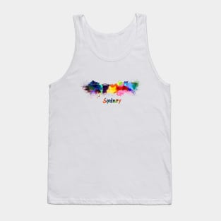 Sydney skyline in watercolor Tank Top